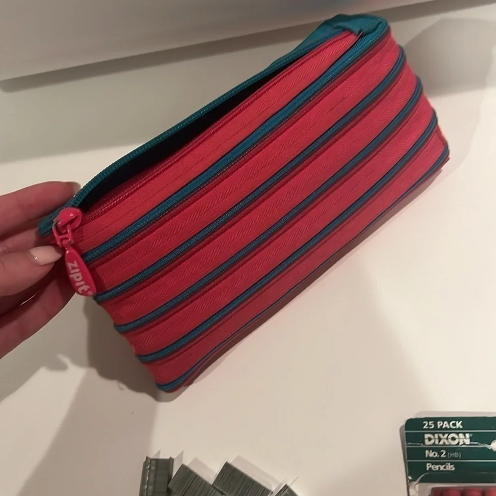 Zipit Pencil Case, Dixon Pencil Variety Pack, Sharpie Pens, Ruler & Mini Stapler